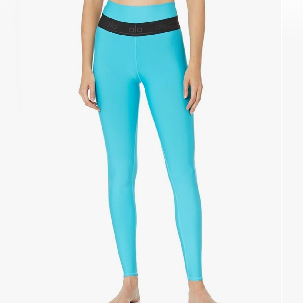 ALO Yoga High Waist Teal Blue Leggings